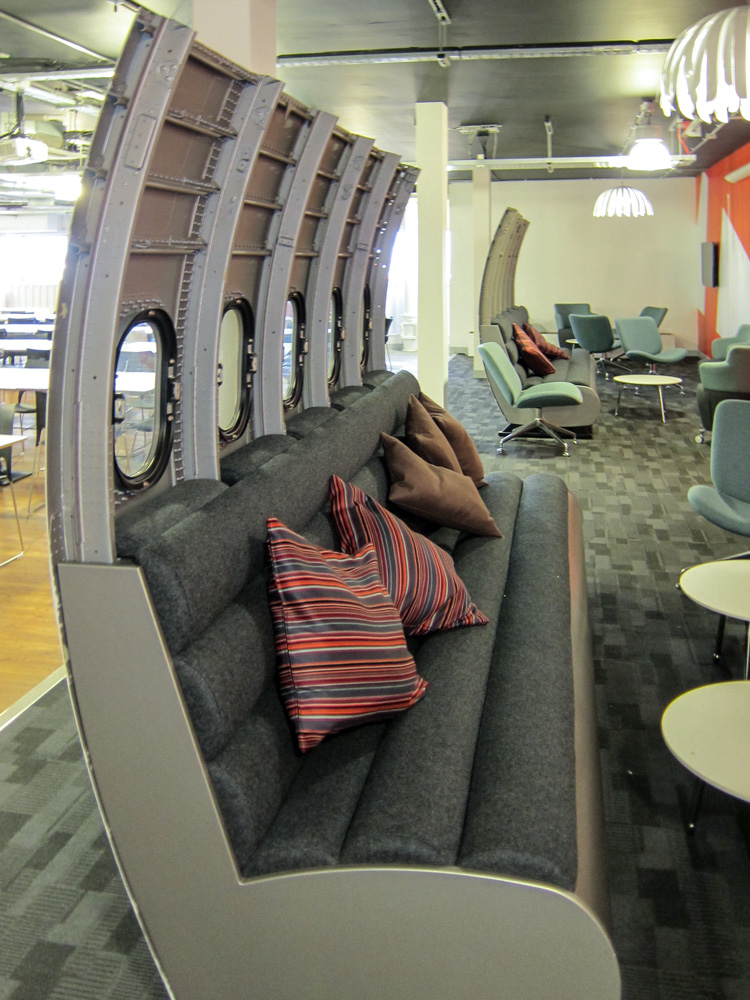 Metal_Seating_Easyjet (2) Metal seating in Easyjet office