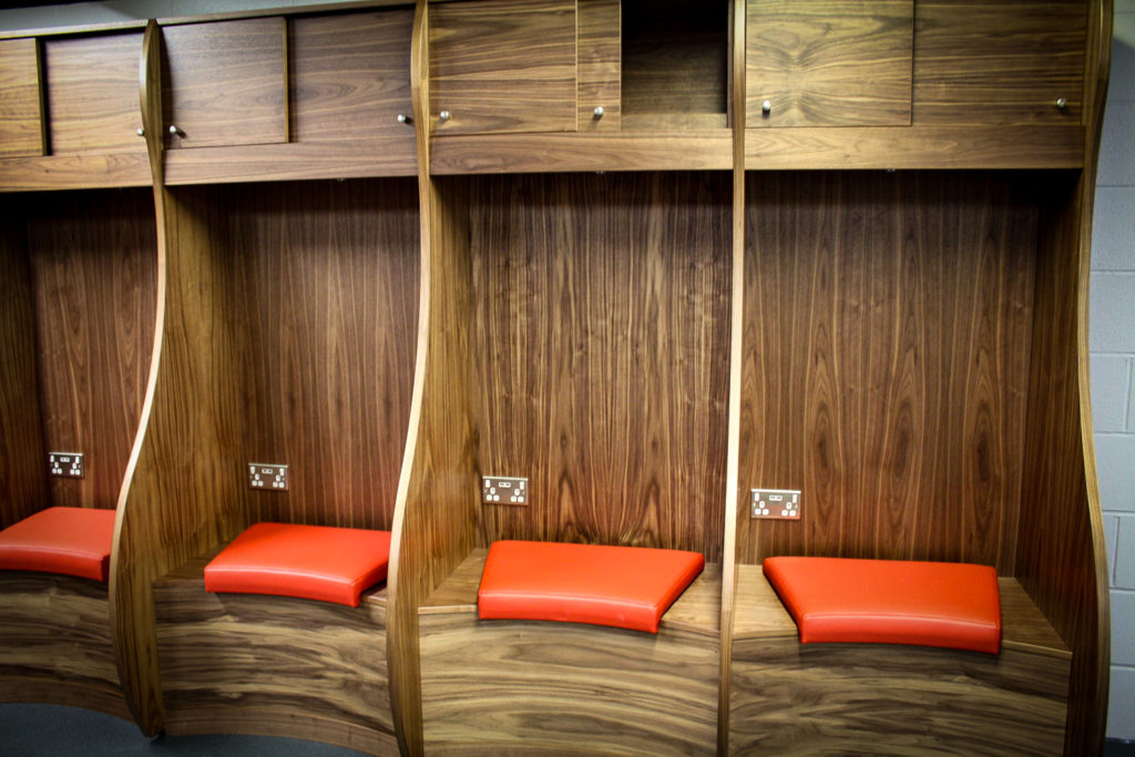 Upholstery used in changing rooms